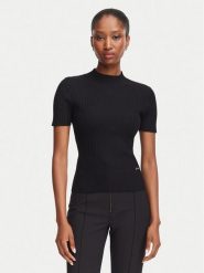 Guess Bluzka W6YR23 Z0967 Czarny Slim Fit. Czarne bluzki Guess, m, z aplikacjami, z wiskozy, bez kołnierzyka, bez ramiączek. Za 294.99 zł.