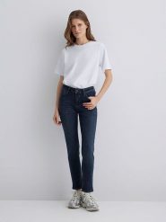 MAVI Dżinsy - Slim fit - w kolorze granatowym rozmiar: W31/L32. Niebieskie jeansy Mavi, l, bez wzorów, z podwyższonym stanem. Za 159.95 zł.