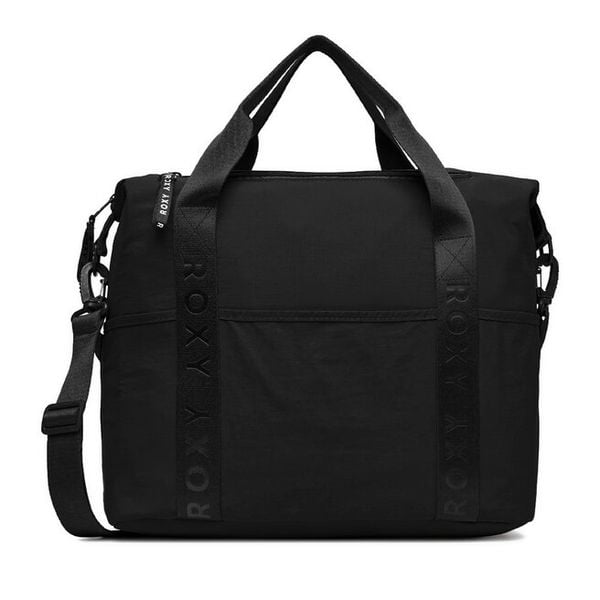 Torebka Roxy. Czarne shopper Roxy, bez wzorów, bez dodatków. Za 99.99 zł.