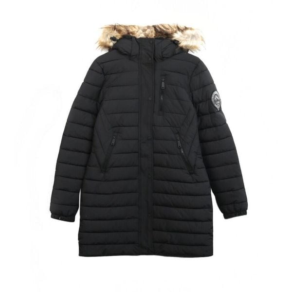 Parka damska z kapturem Superdry Fuji. Czarne parki Superdry, z kapturem. W wyprzedaży za 472.00 zł.