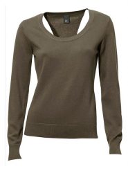 Heine Sweter w kolorze khaki rozmiar: 44. Brązowe swetry Heine, bez wzorów, z bawełny, bez ramiączek. Za 66.00 zł.