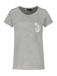 Eight2Nine Koszulka w kolorze jasnoszarym rozmiar: XS. Szare bluzki Eight2Nine, xs, bez wzorów, z bawełny, bez kołnierzyka, bez ramiączek. Za 32.90 zł.