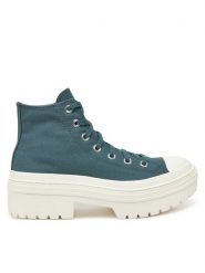 Converse Trampki Chuck Taylor All Star Lugged Heel Platform A10619C Niebieski. Niebieskie trampki Converse, bez wzorów, z materiału, bez zapięcia. Za 269.99 zł.