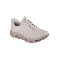 Buty SKECHERS SLIP-INS BOBS ARC WAVES Beżowy. Brązowe trekkingi Skechers, z syntetyku, trekkingowe. Za 332.99 zł.