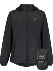 Mac in a Sac - Płaszcz przeciwdeszczowy - Czarny. Czarne płaszcze Mac In A Sac, l, bez wzorów, z materiału, z kapturem. Za 308.50 zł.