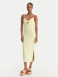 Roxy Sukienka letnia Wavey Lady ERJKD03530 Zielony Slim Fit. Zielone sukienki Roxy, na lato, m, bez wzorów, z bawełny, bez kołnierzyka, bez ramiączek. Za 269.99 zł.