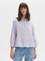 OPUS Bluzka w kolorze fioletowym rozmiar: 40. Różowe bluzki Opus, bez wzorów, z bawełny, bez kołnierzyka, bez ramiączek. Za 143.99 zł.