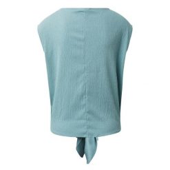 Koszulka turystyczna damska Tom Tailor Button Tee. Niebieskie koszulki sportowe Tom Tailor, bez wzorów, z elastanu, bez ramiączek. Za 49.35 zł.