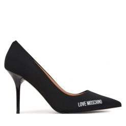 Szpilki LOVE MOSCHINO. Czarne szpilki Love Moschino, bez wzorów, bez obcasa, na szpilce, bez zapięcia. Za 919.99 zł.