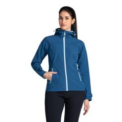 Damska kurtka softshell Kilpi RAVIA-W. Niebieskie kurtki sportowe Kilpi, xs, bez wzorów, z softshellu, bez kaptura, trekkingowe. Za 318.77 zł.