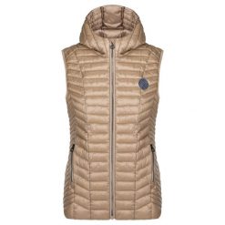 Damska kamizelka sportowa Loap Illifie brązowa. Brązowe kamizelki LOOP, bez wzorów, z puchu, bez kaptura. Za 232.99 zł.