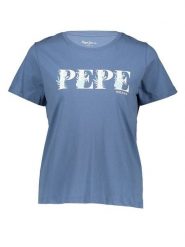 Pepe Jeans Koszulka w kolorze niebieskim rozmiar: L. Niebieskie bluzki Pepe Jeans, l, bez wzorów, z bawełny, bez kołnierzyka, bez ramiączek. Za 66.00 zł.