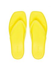 Crocs Japonki Miami Frosted Flip 211474 Żółty. Żółte klapki Crocs, bez wzorów, z tworzywa sztucznego, bez obcasa. Za 111.99 zł.