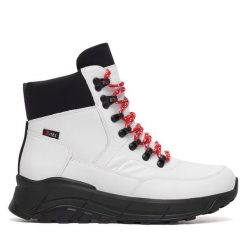 Botki Rieker Revolution Lifestyle. Białe botki Rieker Revolution Lifestyle, bez wzorów, bez obcasa, na płaskiej podeszwie, bez zapięcia. Za 455.00 zł.