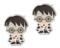 Kolczyki srebrne z emalią - Harry Potter, Warner Bros. Discovery. Szare kolczyki Apart, srebrne. Za 209.00 zł.