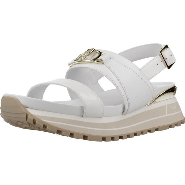 Sandały LIU-JO P010 MAXI WONDER Biały. Białe sandały Liu Jo, bez wzorów, z syntetyku, bez obcasa, bez zapięcia. Za 532.20 zł.