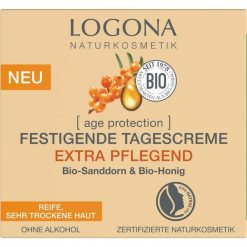 Logona Age Protection Ujędrniający silnie odżywczy krem na dzień z organicznym rokitnikiem i miodem Kremy do twarzy 50 ml. Kremy do twarzy Logona. Za 119.69 zł.