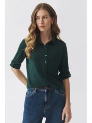 TATUUM Koszulka polo w kolorze ciemnozielonym rozmiar: M. Zielone koszulki polo Tatuum, m, bez wzorów, bez kołnierzyka, bez ramiączek. Za 170.95 zł.