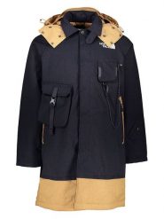 The North Face Kurtka funkcyjna 2w1 w kolorze granatowo-beżowym rozmiar: XXL. Brązowe kurtki sportowe The North Face, xxl, bez wzorów, bez kaptura, outdoorowe. Za 1,034.71 zł.