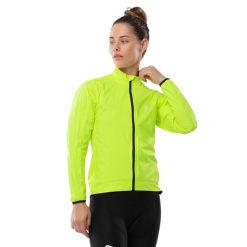 Kurtka przeciwdeszczowa rowerowa damska J2 Turini Neon. Żółte kurtki sportowe SIROKO, xs, bez wzorów, z nylonu, bez kaptura. W wyprzedaży za 220.95 zł.