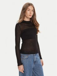 HUGO Sweter Slumy_B 50543045 Czarny Regular Fit. Czarne swetry Hugo, xl, bez wzorów, z wiskozy, bez ramiączek. Za 479.99 zł.