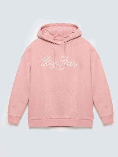 Bluza damska z kapturem różowa Raisa 601. Czerwone bluzy Big Star, l, bez wzorów, z dzianiny, z kapturem. Za 249.99 zł.