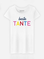 WOOOP T-shirt "Bestie Tante" w kolorze białym rozmiar: XL. Białe t-shirty Wooop, xl, bez wzorów, z bawełny, bez kołnierzyka, bez ramiączek. Za 52.05 zł.