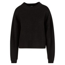 Damski sweter oversize Urban Classics Wide Basic. Czarne swetry Urban Classics, na zimę, bez wzorów, bez ramiączek. Za 175.50 zł.