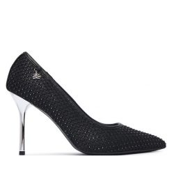Szpilki KARL LAGERFELD. Czarne szpilki KARL LAGERFELD, bez wzorów, bez obcasa, na szpilce, bez zapięcia. Za 879.99 zł.