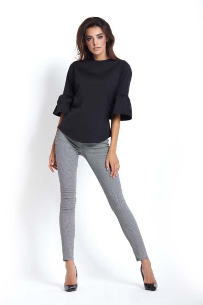 Dopasowane Legginsy w Pepitkę. Legginsy Ivon, s, bez wzorów, z elastanu. Za 119.90 zł.