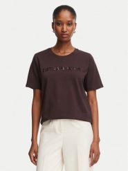 MICHAEL Michael Kors T-Shirt MF6528D97J Brązowy ciemny Regular Fit. Brązowe t-shirty MICHAEL Michael Kors, l, bez wzorów, z bawełny, bez kołnierzyka, bez ramiączek. Za 419.99 zł.