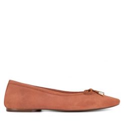 Baleriny Gino Rossi. Brązowe baleriny Gino Rossi, bez wzorów, bez obcasa. Za 199.99 zł.
