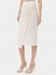 Rinascimento Spódnica midi CFC0123489003 Beżowy Regular Fit. Brązowe spódnice Rinascimento, xl, bez wzorów, z syntetyku, midi. Za 239.99 zł.