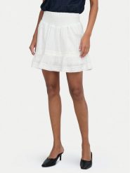 ONLY Spódnica mini Katti 15376205 Biały Regular Fit. Białe spódnice Only, l, bez wzorów, z bawełny, mini, trapezowe. Za 129.99 zł.