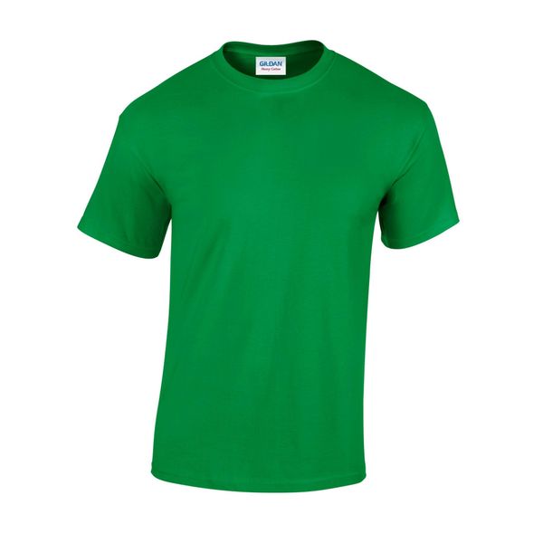 Ciężka Bawełniana Koszulka Unisex Dla Dorosłych. Zielone bluzki GILDAN, xl, bez wzorów, z bawełny, sportowe, bez kołnierzyka, bez ramiączek. Za 32.99 zł.