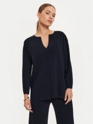 Max Mara Leisure Bluzka Sottile 24263660 Granatowy Relaxed Fit. Niebieskie bluzki Max Mara Leisure, l, bez wzorów, z syntetyku, bez kołnierzyka, bez ramiączek. Za 649.99 zł.