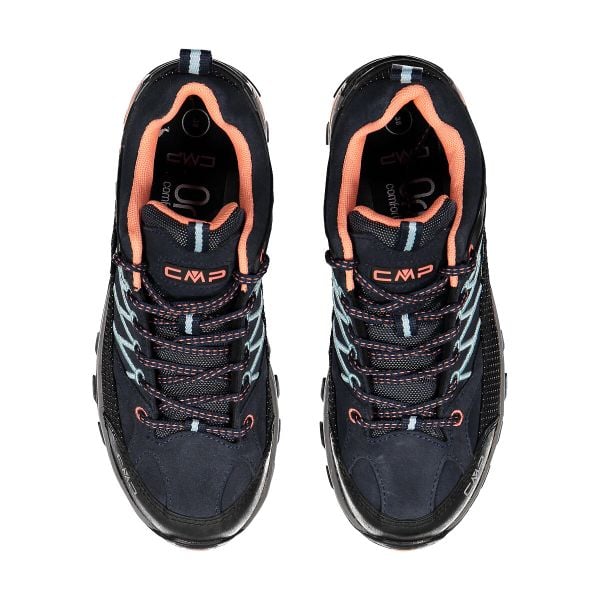 Damskie Niskie buty trekkingowe CMP Rigel waterprof. Niebieskie trekkingi CMP, z materiału, trekkingowe. W wyprzedaży za 299.99 zł.