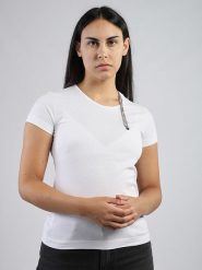 Diesel Clothes Koszulka w kolorze białym rozmiar: XXS. Białe bluzki Diesel Clothes, xxs, bez wzorów, z bawełny, bez kołnierzyka, bez ramiączek. Za 92.86 zł.
