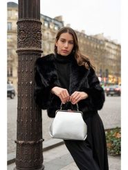 Maison héritage PARIS Skórzana torebka "Usse" w kolorze srebrnym - 30 x 20 x 10 cm rozmiar: onesize. Szare torebki klasyczne Maison héritage PARIS, bez wzorów, z materiału, bez dodatków. Za 304.99 zł.