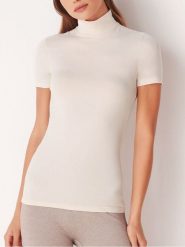 COTONELLA Top w kolorze kremowym rozmiar: XL. Brązowe topy COTONELLA, xl, bez wzorów, z bawełny, bez kołnierzyka, bez ramiączek. Za 34.99 zł.