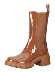Steve Madden Skórzane sztyblety w kolorze jasnobrązowym rozmiar: 37. Brązowe botki Steve Madden, bez wzorów, bez obcasa, bez zapięcia. Za 220.12 zł.