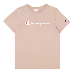 T-shirt Damski Z Bawełny Z Krótkim Rękawem. Białe t-shirty Champion, l, bez wzorów, z bawełny, bez kołnierzyka, bez ramiączek. Za 147.99 zł.