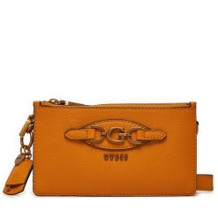 Torebka Guess. Brązowe listonoszki Guess, z aplikacjami, bez dodatków. Za 599.99 zł.