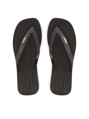Melissa Japonki Melissa Sun Long Beach II Ad 35781 Czarny. Czarne klapki Melissa, bez wzorów, z tworzywa sztucznego, bez obcasa. Za 129.99 zł.