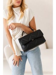 Lia Biassoni Skórzana torebka "Sauvage" w kolorze czarnym - 28 x 18 x 8 cm rozmiar: onesize. Czarne torby na ramię Lia Biassoni, bez wzorów, z materiału, przez ramię, pikowane, bez dodatków. Za 387.24 zł.