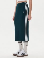 Adidas Spódnica ołówkowa adicolor Knit 3-Stripes JW2662 Zielony Regular Fit. Zielone spódnice Adidas, m, bez wzorów, z wiskozy, ołówkowe. Za 349.99 zł.