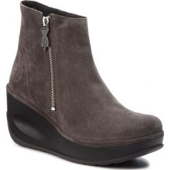 Botki FLY LONDON - Jomefly P500922006 Diesel. Szare botki Fly London, bez wzorów, z materiału, bez obcasa, bez zapięcia. W wyprzedaży za 379.00 zł.