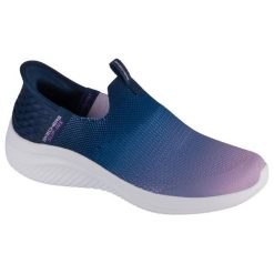 Buty sportowe Sneakersy damskie, Slip-Ins Ultra Flex 3.0 - Beauty Blend. Niebieskie obuwie sportowe Skechers, bez zapięcia, trekkingowe, Skechers Sport. Za 379.99 zł.