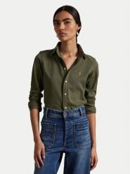 Polo Ralph Lauren Koszula 211924258014 Khaki Slim Fit. Brązowe koszule Polo Ralph Lauren, m, bez wzorów, z bawełny, bez kołnierzyka, bez ramiączek. Za 619.99 zł.