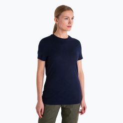 Koszulka trekkingowa damska icebreaker Merino 150 Tech Lite III. Niebieskie bluzki Icebreaker, bez wzorów, sportowe, bez kołnierzyka, bez ramiączek. Za 269.99 zł.